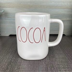 Rae Dunn White Mug with Red 'COCOA' Text